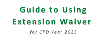 Guide to extension waiver for CPD Year 2023